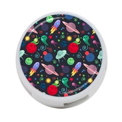 Cosmos Ufo Concept Seamless Pattern 4-port Usb Hub (two Sides) by Vaneshart