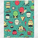 Seamless Pattern With Funny Monsters Cartoon Hand Drawn Characters Unusual Creatures Canvas 11  x 14  10.95 x13.48  Canvas - 1