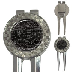 Math Equations Formulas Pattern 3-in-1 Golf Divots by Vaneshart