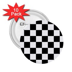 Chess Board Background Design 2 25  Buttons (10 Pack)  by Vaneshart