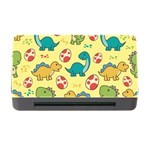 Seamless pattern with cute dinosaurs character Memory Card Reader with CF Front