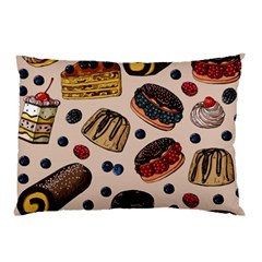 Seamless-pattern-with-sweet-cakes-berries Pillow Case (two Sides) by Vaneshart