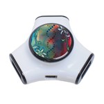 Flower Dna 3-Port USB Hub Front
