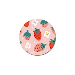 Strawberry Seamless Pattern Golf Ball Marker (4 Pack) by BangZart