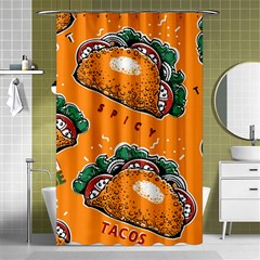 Seamless Pattern With Taco Shower Curtain 48  X 72  (small)  by BangZart
