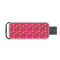 Clown Ghost Pattern Pink Portable Usb Flash (one Side) by snowwhitegirl
