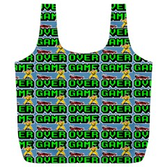Game Over Karate And Gaming - Pixel Martial Arts Full Print Recycle Bag (xl) by DinzDas