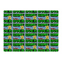 Game Over Karate And Gaming - Pixel Martial Arts Double Sided Flano Blanket (mini)  by DinzDas