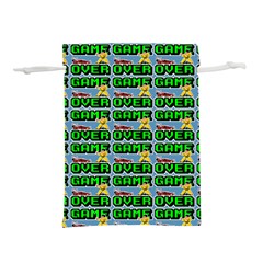 Game Over Karate And Gaming - Pixel Martial Arts Lightweight Drawstring Pouch (m) by DinzDas