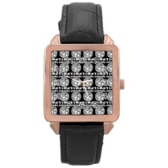 Inka Cultur Animal - Animals And Occult Religion Rose Gold Leather Watch  by DinzDas