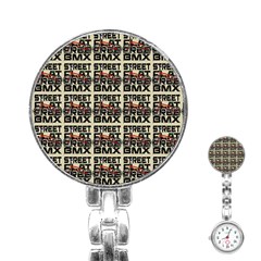 Bmx And Street Style - Urban Cycling Culture Stainless Steel Nurses Watch by DinzDas