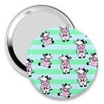 Cow Pattern 3  Handbag Mirrors Front