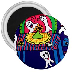 Circus Ghosts Digital 3  Magnets by snowwhitegirl