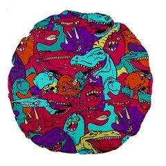 Dinos Large 18  Premium Round Cushions by Sobalvarro