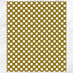 Gold Polka Dots Patterm, Retro Style Dotted Pattern, Classic White Circles Canvas 8  X 10  by Casemiro