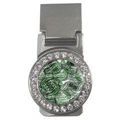 Biohazard Sign Pattern, Silver And Light Green Bio-waste Symbol, Toxic Fallout, Hazard Warning Money Clips (cz)  by Casemiro