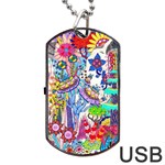 Mountain Abstract Dog Tag USB Flash (One Side) Front