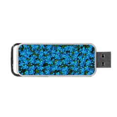 Blue Sakura Forest  Tree So Meditative And Calm Portable Usb Flash (one Side) by pepitasart