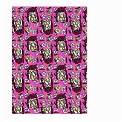 Braids Doll Daisies Pink Large Garden Flag (two Sides) by snowwhitegirl