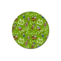 Seamless Pattern With Kids Magnet 3  (round) by Amaryn4rt
