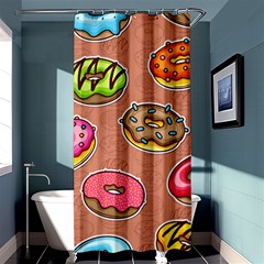 Doughnut Doodle Colorful Seamless Pattern Shower Curtain 36  X 72  (stall)  by Amaryn4rt