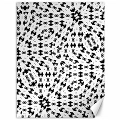Black And White Ethnic Print Canvas 36  X 48  by dflcprintsclothing