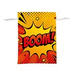 Explosion Boom Pop Art Style Lightweight Drawstring Pouch (S) Front