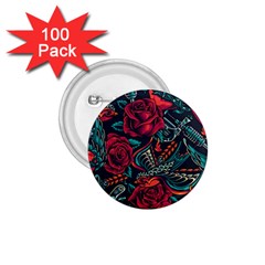 Vintage Flash Tattoos Designs Seamless Pattern 1 75  Buttons (100 Pack)  by Amaryn4rt