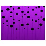 Two tone purple with black strings and ovals, dots. Geometric pattern Double Sided Flano Blanket (Medium)  60 x50  Blanket Back