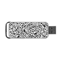 Vector-eclectic-fabric-seamless-pattern-animal-background-with-baroque-ornament Portable Usb Flash (one Side) by Sobalvarro