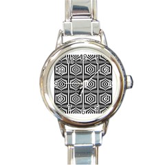 Optical Illusion Round Italian Charm Watch by Sparkle