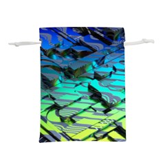 Digital Abstract Lightweight Drawstring Pouch (l) by Sparkle