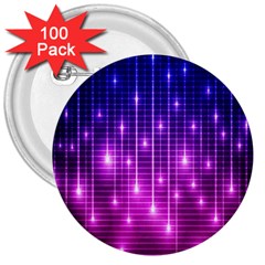 Shiny Stars 3  Buttons (100 Pack)  by Sparkle