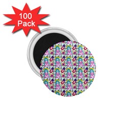 Blue Haired Girl Pattern Blue 1 75  Magnets (100 Pack)  by snowwhitegirl