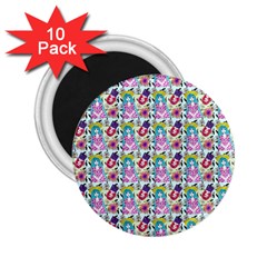 Blue Haired Girl Pattern Blue 2 25  Magnets (10 Pack)  by snowwhitegirl