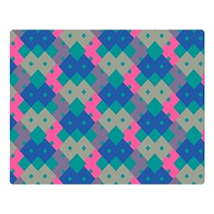 Geo Puzzle Double Sided Flano Blanket (large)  by tmsartbazaar