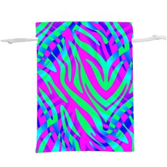 Wild And Crazy Zebra  Lightweight Drawstring Pouch (xl) by Angelandspot