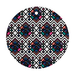 Boho Geometric Ornament (round) by tmsartbazaar
