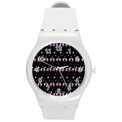 Galaxy Unicorns Round Plastic Sport Watch (m) by Sparkle