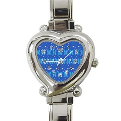 Glitter Butterfly Heart Italian Charm Watch by Sparkle