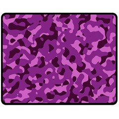 Dark Purple Camouflage Pattern Fleece Blanket (medium)  by SpinnyChairDesigns