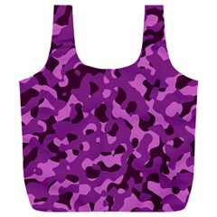 Dark Purple Camouflage Pattern Full Print Recycle Bag (xxxl) by SpinnyChairDesigns