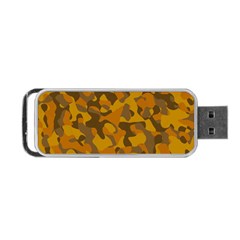 Brown And Orange Camouflage Portable Usb Flash (two Sides) by SpinnyChairDesigns