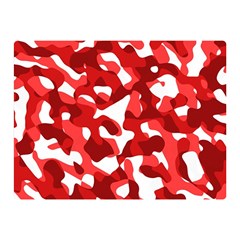 Red And White Camouflage Pattern Double Sided Flano Blanket (mini)  by SpinnyChairDesigns
