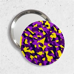 Purple And Yellow Camouflage Pattern 2 25  Handbag Mirrors by SpinnyChairDesigns