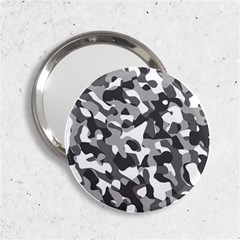 Grey And White Camouflage Pattern 2 25  Handbag Mirrors by SpinnyChairDesigns