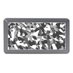 Grey and White Camouflage Pattern Memory Card Reader (Mini) Front