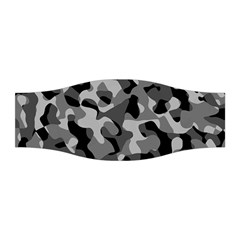 Grey And Black Camouflage Pattern Stretchable Headband by SpinnyChairDesigns