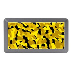 Black And Yellow Camouflage Pattern Memory Card Reader (mini) by SpinnyChairDesigns