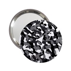 Black And White Camouflage Pattern 2 25  Handbag Mirrors by SpinnyChairDesigns